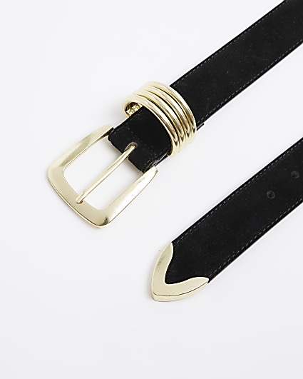 Black suede belt