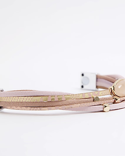 Pink multirow bracelet