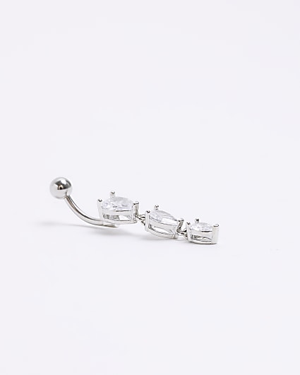 Silver Stainless Steel Belly Bar