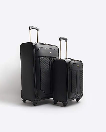 Black monogram suitcase multipack