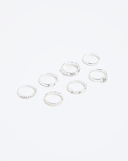 Silver Band Ring Multipack