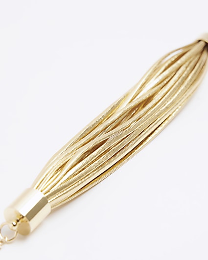 Gold cord bracelet