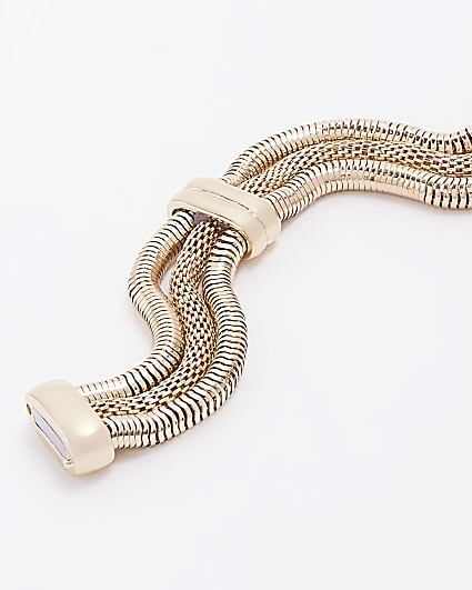 Gold Chain Multirow Bracelet