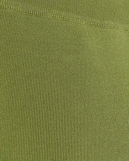 Green knit Bandeau Midi dress