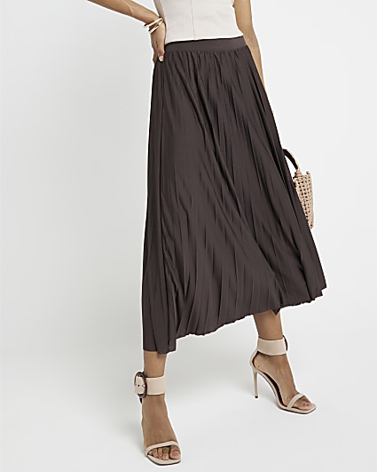 Pleated midi discount skirt river island