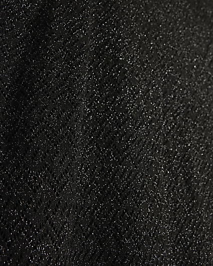 Black knitted  bandeau maxi dress