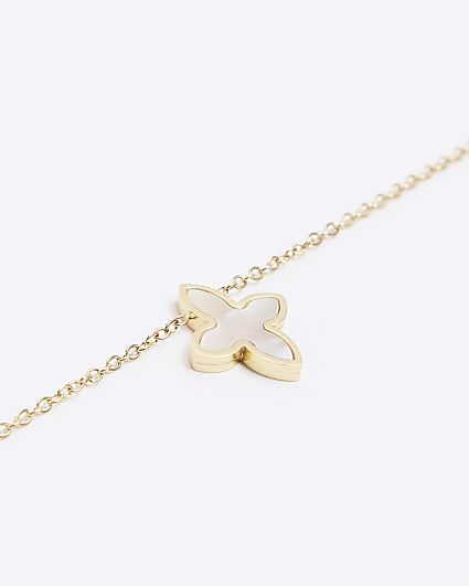 White Clover Charm Necklace