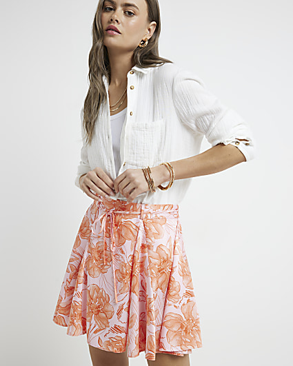 White mini shop skirt river island