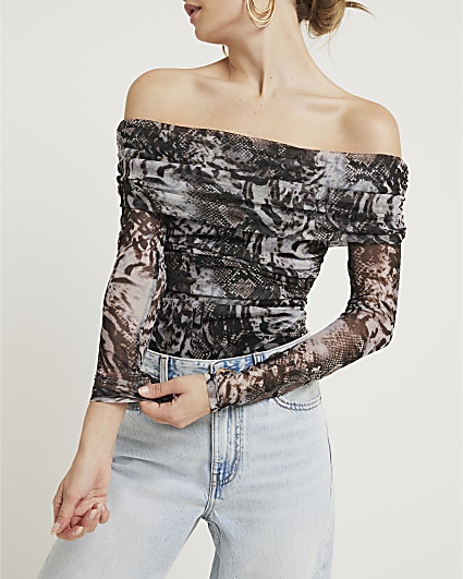 Bardot Tops Off The Shoulder Tops River Island