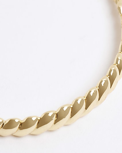 Gold Plated Twist Cuff Bracelet