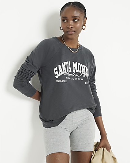 Grey Santa Monica graphic sweatshirt