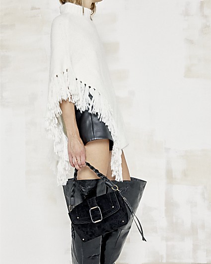 Black buckle shoulder bag