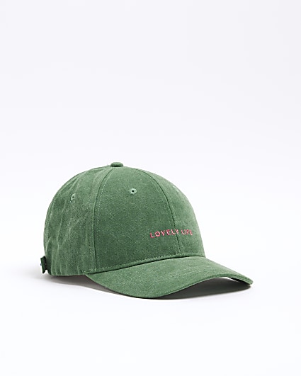 Green embroidered cap