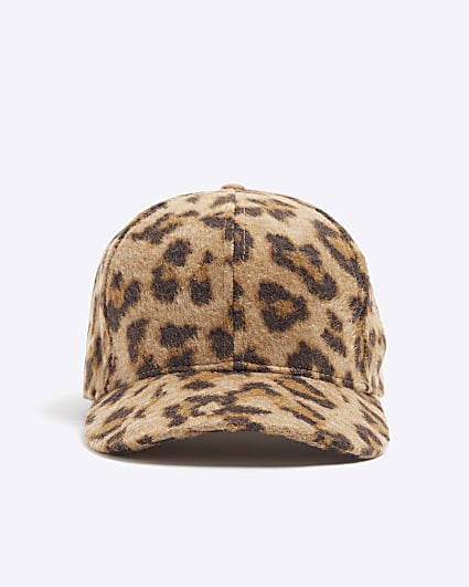 Brown Leopard Print Cap