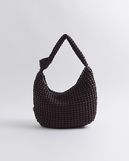 Red textured Knot Tote Bag