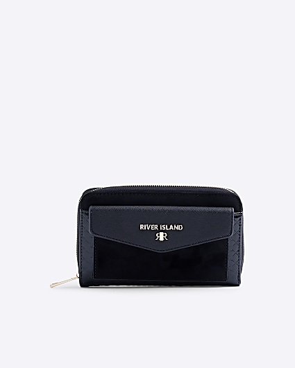 Black embossed envelope purse