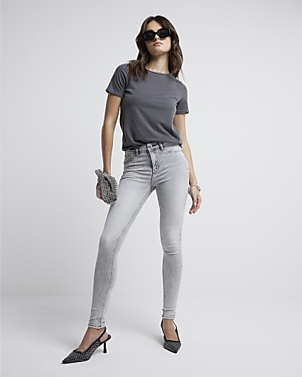 Grey Washed Easy Fit T-Shirt