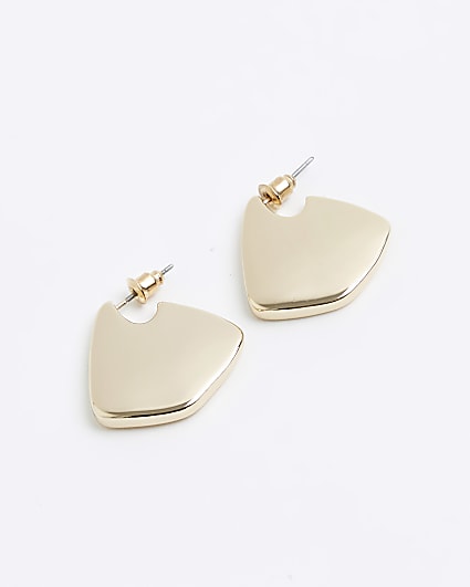 Gold fin earrings
