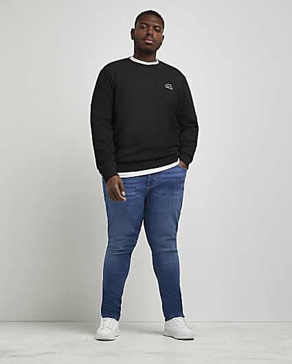 Big & Tall blue skinny fit jeans