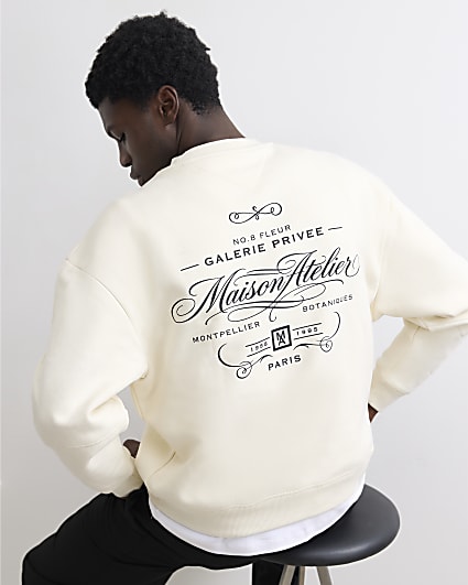 Ecru Cotton Maison Atelier Sweatshirt