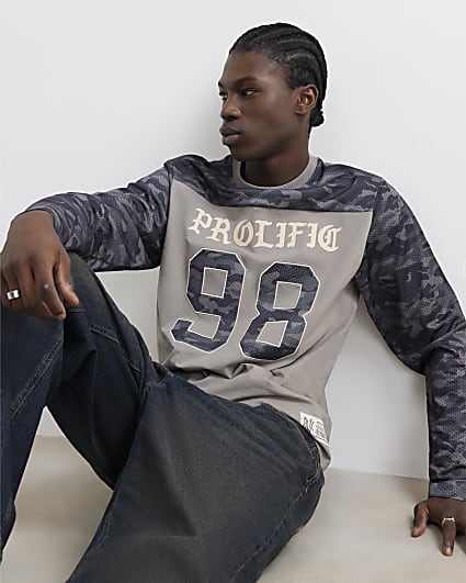Brown Cotton Camo Print 98 T-Shirt