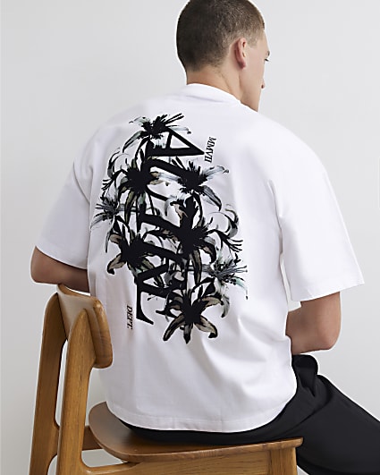 White Cotton Autre Floral T-Shirt