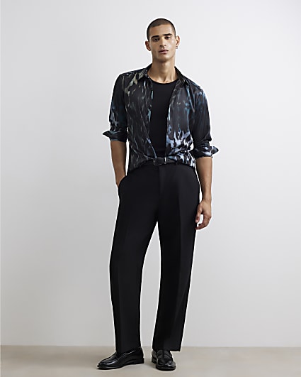 Blue Animal Print Shirt