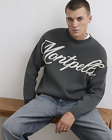 Khaki Oversized Fit Knit Montpellier Jumper
