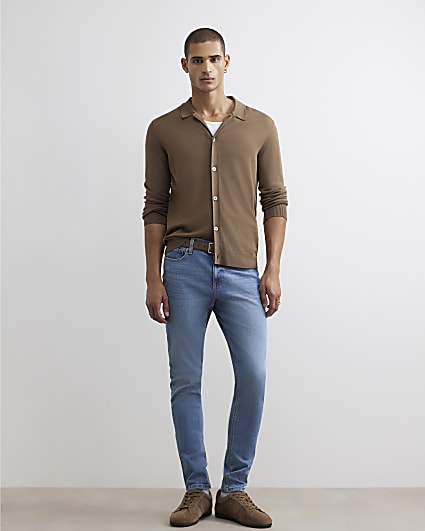 Blue Skinny Fit Stretch Jeans
