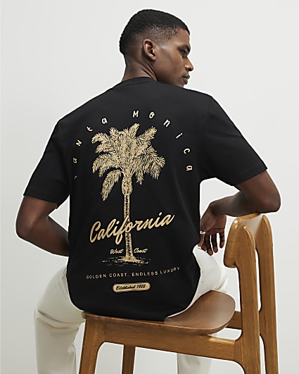 Black California Palm Tree T-Shirt