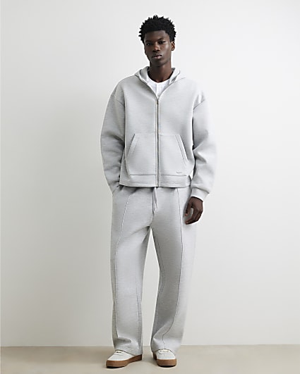 Grey Premium Wide Leg Joggers