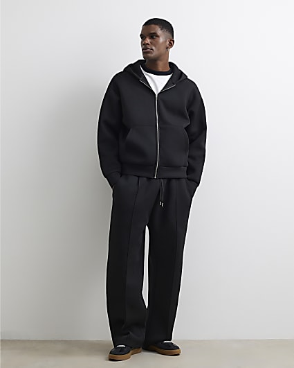Black Premium Wide Leg Joggers