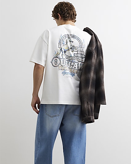 Cream Cotton Outlaw Heritage T-Shirt