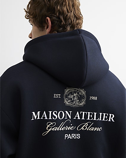 Navy Premium Cotton Maison Hoodie