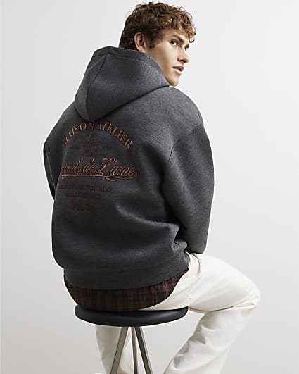 Grey Premium Cotton Maison Hoodie