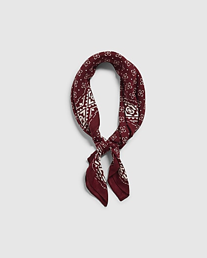 Burgundy Print Bandana