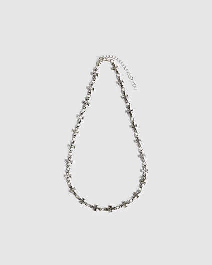 Silver Gothic Cross Necklace
