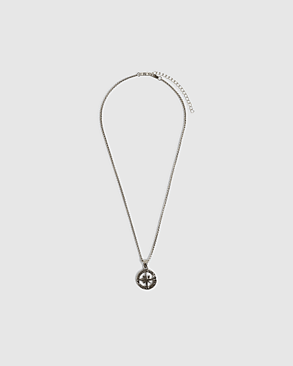 Silver Compass Necklace