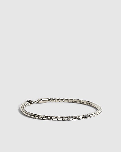 Silver Stainless Steel Box Bracelet