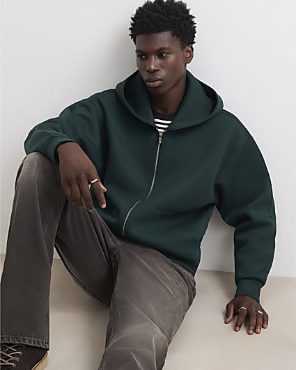 Green Premium Oversized Fit Cotton Hoodie