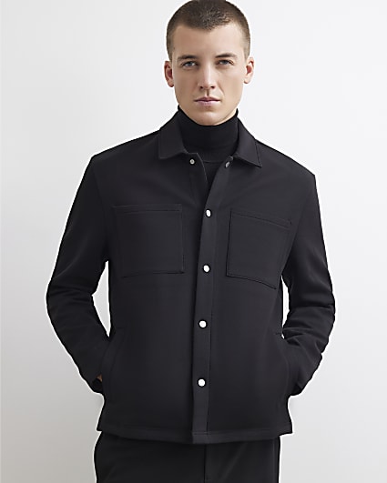 Black Premium Slim Fit Overshirt