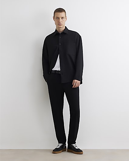 Black Skinny Fit Elasticated Trousers