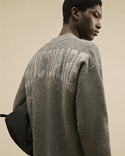 Grey Cotton Sanctuaire Zip Up Jacket