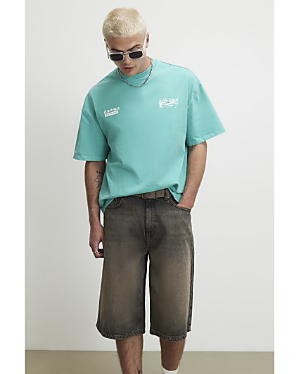 Blue Washed Japanese Car T-Shirt