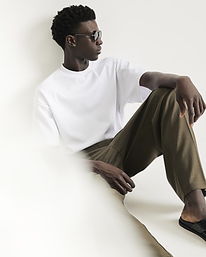 White RI Studio Boxy Crew Neck T-Shirt