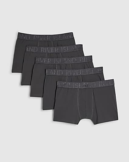 Grey Satin Pack Of 5 Trunks