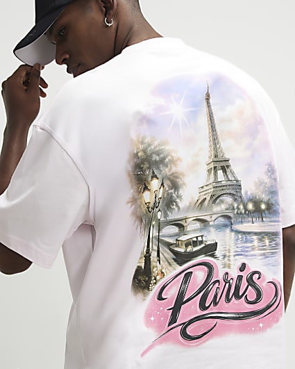 Pink Cotton Paris Scene T-Shirt