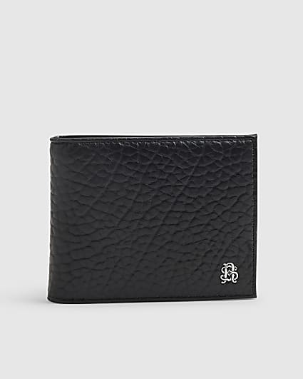 Black Oversized Faux Leather Wallet