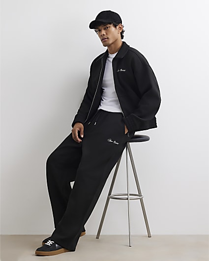 Black Premium Ame Saint Wide Leg Joggers