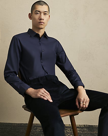 Navy Slim Fit Shirt